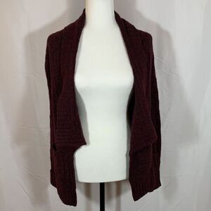 Talula Aritzia Maroon Knit Sweater/Cardigan